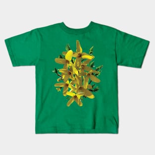 Forsythias - Forsythia with Leaves Kids T-Shirt